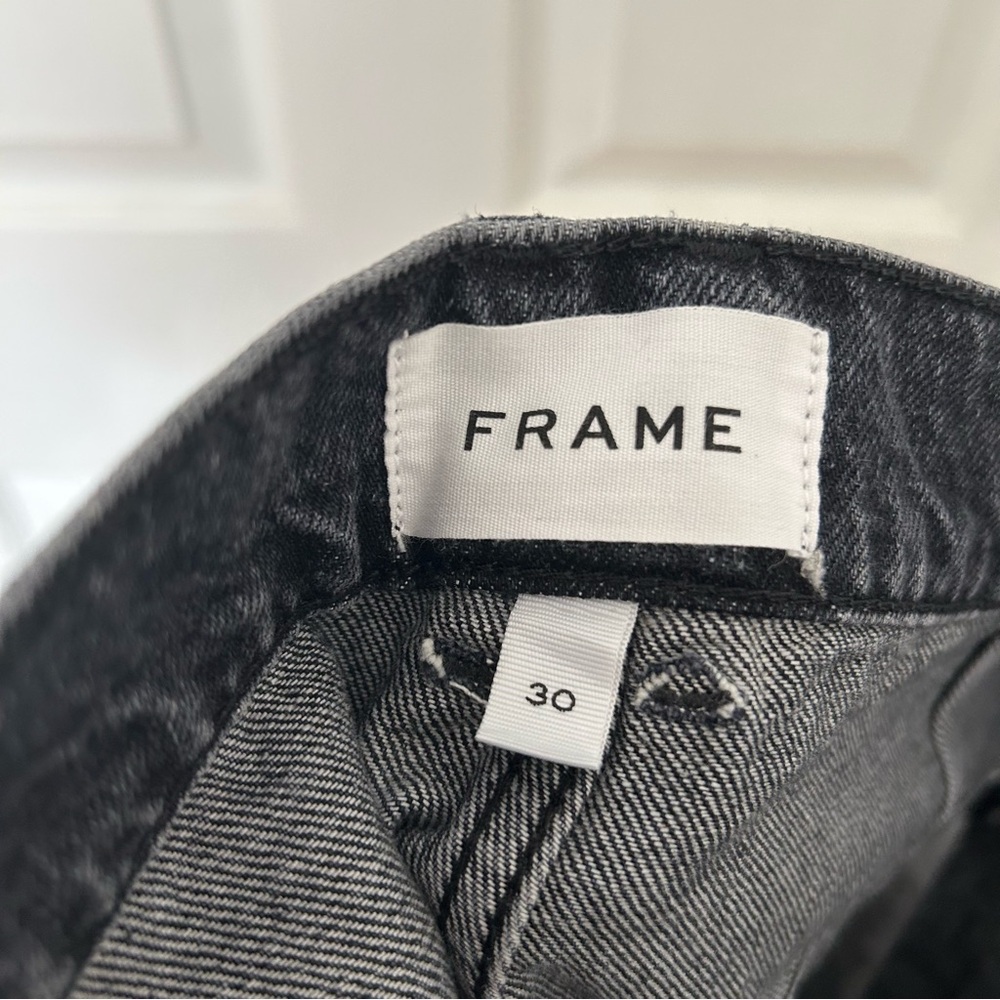 Frame High Rise Utility Straight Leg Jeans - Picture 6 of 15